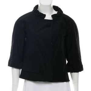 Marc Jacobs Black Crop-Sleeve Jacket (Sz XS)